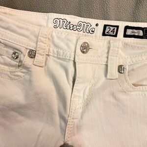 Stylish Women's White Miss Me Jeans